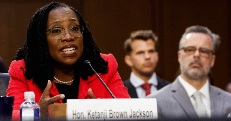 Justice Ketanji Brown Jackson delivers remarks at the Supreme Court after issuing a temporary order on SNAP funding.