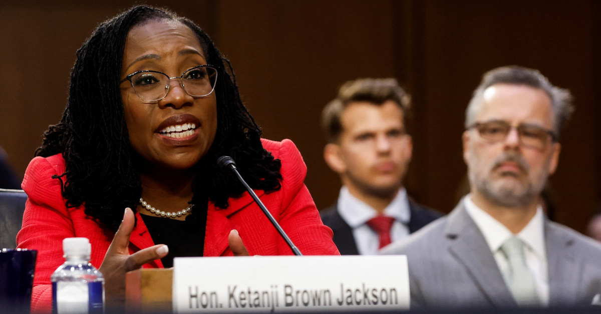 Justice Ketanji Brown Jackson delivers remarks at the Supreme Court after issuing a temporary order on SNAP funding.